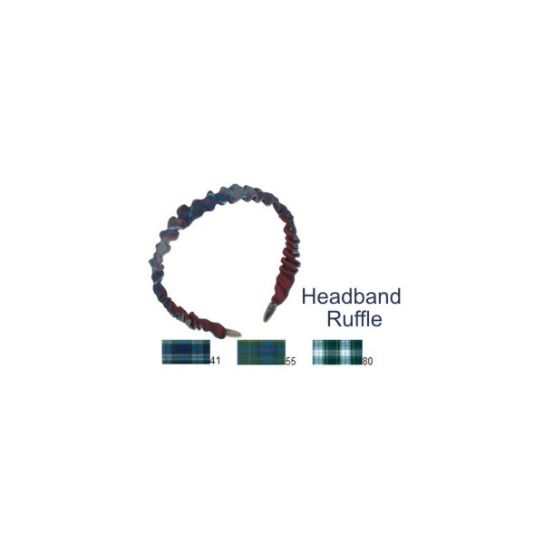 Headband Ruffle Plaid