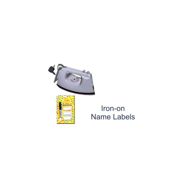 Iron on labels 15 pack w/pen – $5.99