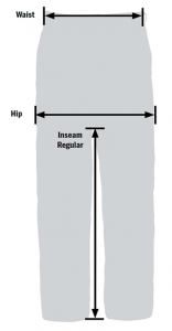 BDU Pants Size Chart